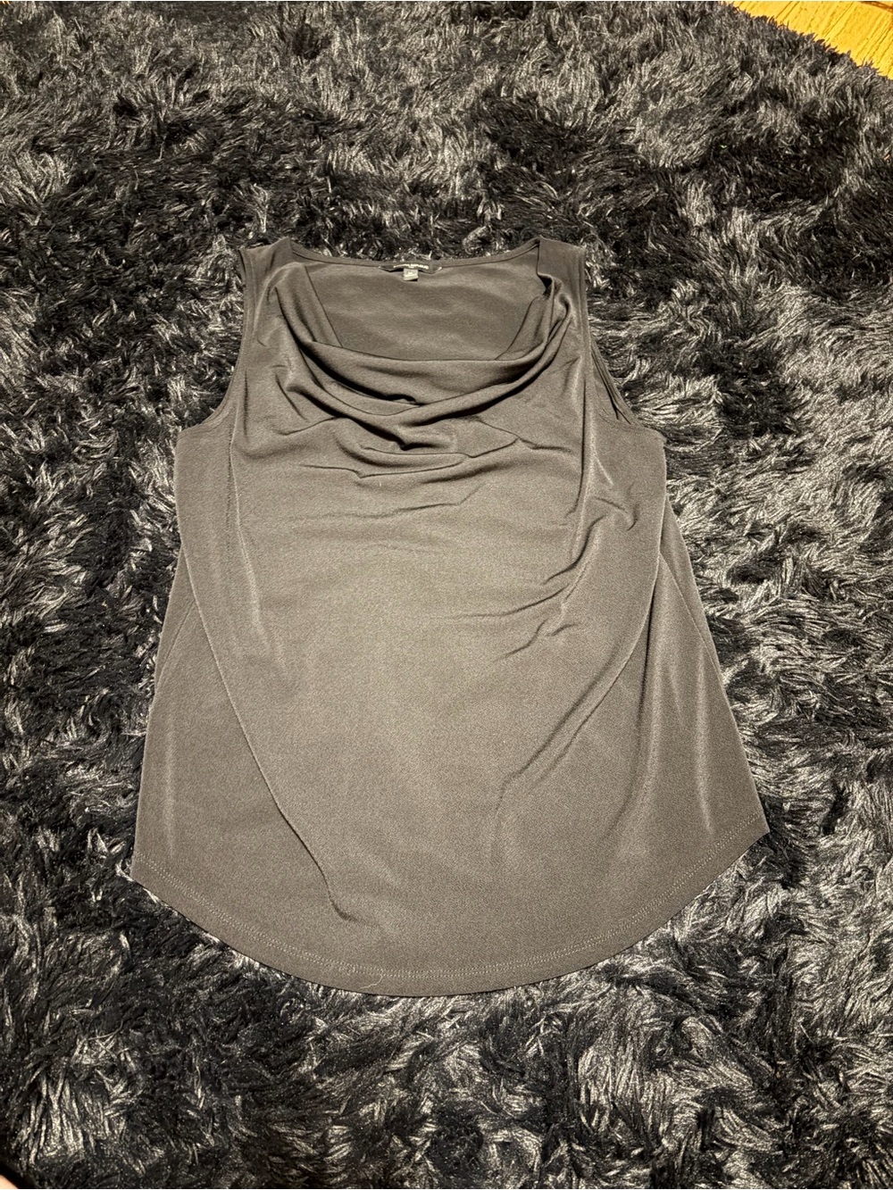 Banana Republic Sleeveless Cowl Neck Tank Top - Black